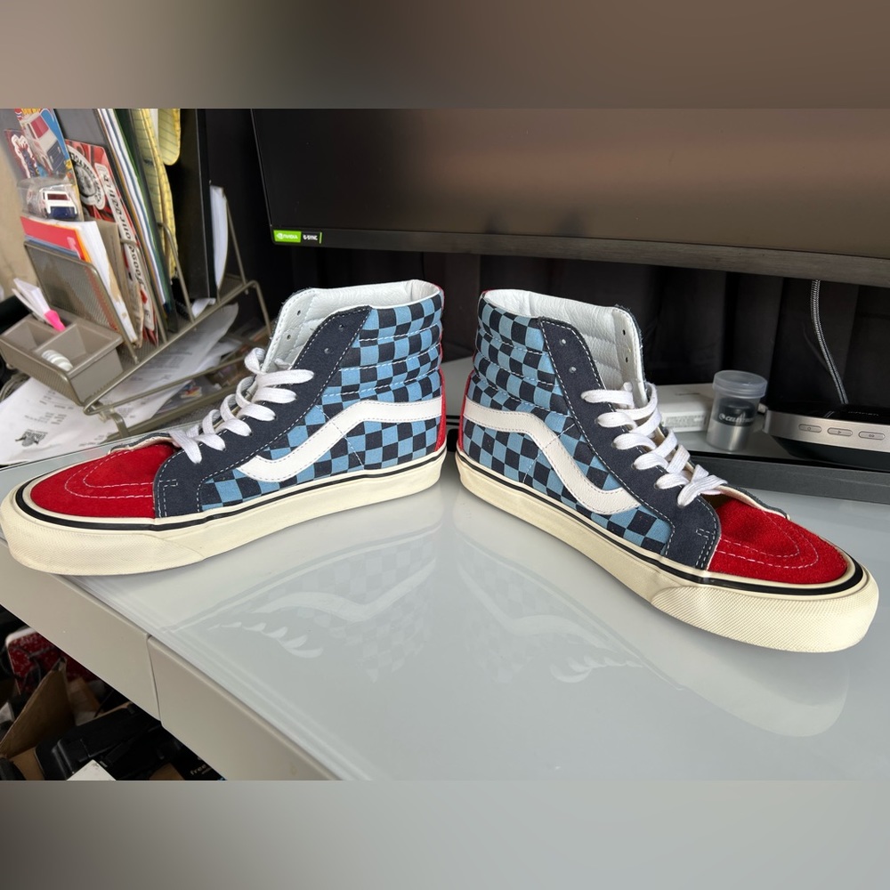 Vans Sk8-hi 38 Reissue 50th Anniversary Stv/ Multi Color gently USED! - Picture 9 of 10